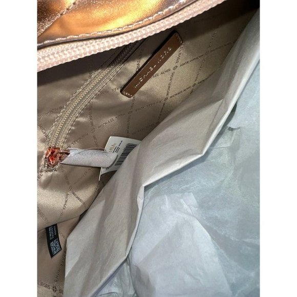 Michael Kors Purse Large Jet set Xchain Shoulder Bag Rose Gold - Picture 7 of 12